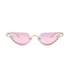 Gucci Gg1603s Linea Gg Logo 003 Gold Pink Sunglasses In Pink