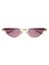 Gucci Gg1603s Cat-eye Frame Sunglasses In Gold Gold Pink