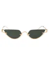 Gucci Gold Gold Grey Metal Sunglasses In Multi
