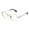 Gucci Gg1608ok003-gold-gold-transparent In Gold