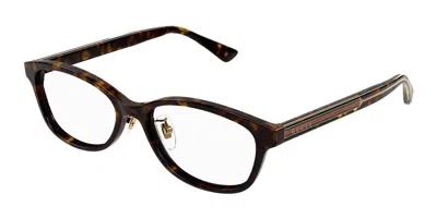 Gucci Gg1612oj Asian Fit Men's Glasses, Tortoiseshell, Size 54 In Brown