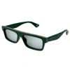 Gucci Gg1616s003 Green Green Silver In 003 Green Green Silver