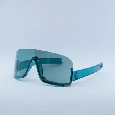 Pre-owned Gucci Gg1637s 001 Transparent Turquoise/turquoise Green Flash 99-1-115 Su...