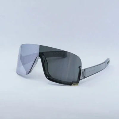 Pre-owned Gucci Gg1637s 002 Transparent Light Grey/multilayer Silver Mirror 99-1-11...