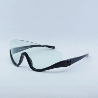 Pre-owned Gucci Gg1650s 005 Shiny Black/green 99-1-110 Sunglasses