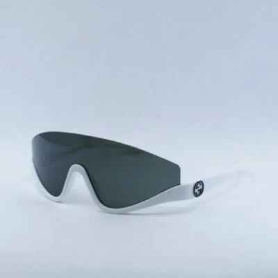 Pre-owned Gucci Gg1650s 007 Shiny White/grey 99-1-110 Sunglasses In Gray