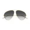 Gucci Gg1654s Linea Fashion 012 Gold Grey Sunglasses In Gold