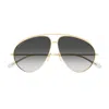Gucci Gg1654s Linea Fashion 012 Gold Grey Sunglasses In Gold