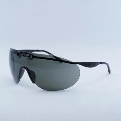 Pre-owned Gucci Gg1656s 001 Black/grey 99-1-125 Sunglasses Authentic In Gray