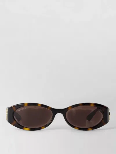 Gucci Gg1660s Acetate Oval Sunglasses In Brown