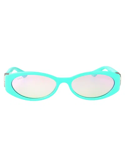 Gucci Gg1660s Sunglasses In Light-blue-light-blue-pink