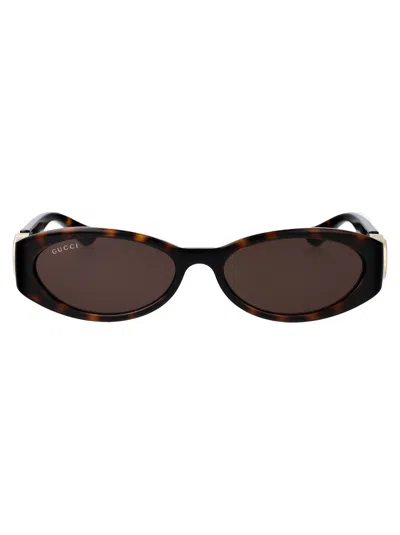 Gucci Gg1660s Tortoiseshell Acetate Sunglasses In Multi