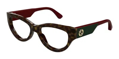 Gucci Gg1665o Women's Glasses, Tortoiseshell, Size 53 In Brown