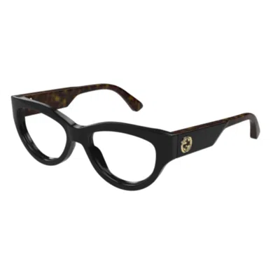 Gucci Gg1665o005 Black Havana Transpar In Black-havana-transparent