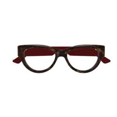 Gucci Gg1665o006 Havana Red Transparen In Havana-red-transparent