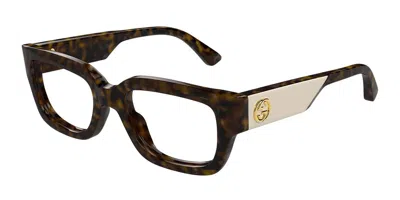 Gucci Gg1666o Women's Glasses, Tortoiseshell, Size 53 In Brown