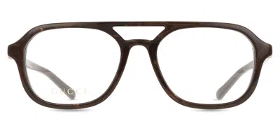 Gucci Gg1673o Men's Glasses, Brown, Size 53