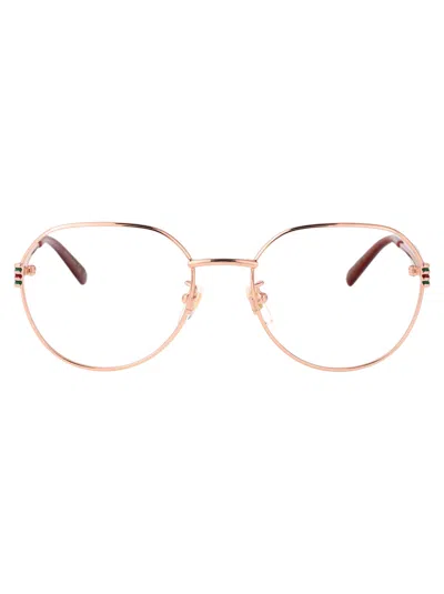 Gucci Gg1675ok Glasses In Gold-gold-transparent