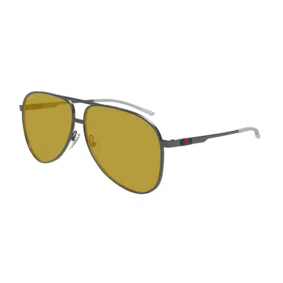 Gucci Gg1677s Ruthenium Unisex Sunglasses In Gray
