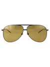 Gucci Gg1677s Sunglasses In Ruthenium-ruthenium-brown
