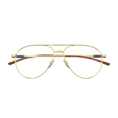 Gucci Gg1679o Linea Web Eyeglasses In Gold