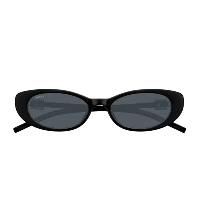 Gucci Gg1680s Linea Gg Logo 002 Black Grey Sunglasses