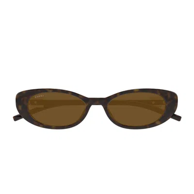 Gucci Gg1680s Linea Gg Logo 004 Havana Brown Sunglasses