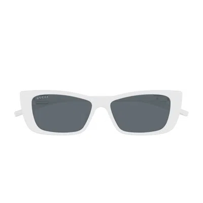Gucci Gg1681s Linea Gg Logo 006 White Grey Sunglasses