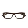 Gucci Gg1682o Linea Gg Logo Eyeglasses In Brown