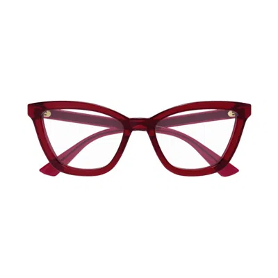 Gucci Gg1686o Linea Gg Logo Eyeglasses In Burgundy