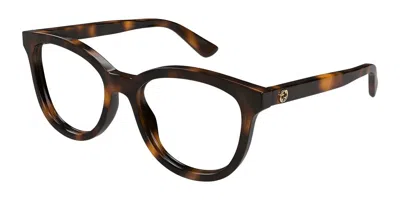 Gucci Gg1687o Women's Glasses, Tortoiseshell, Size 52 In Brown