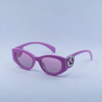 Pre-owned Gucci Gg1691s 003 Pink/pink Silver Mirror 54-19-145 Sunglasses