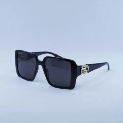 Pre-owned Gucci Gg1692s 001 Black/grey 54-18-135 Sunglasses Authentic In Gray
