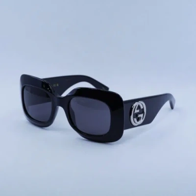 Pre-owned Gucci Gg1695s 001 Black/grey 51-21-140 Sunglasses Authentic In Gray