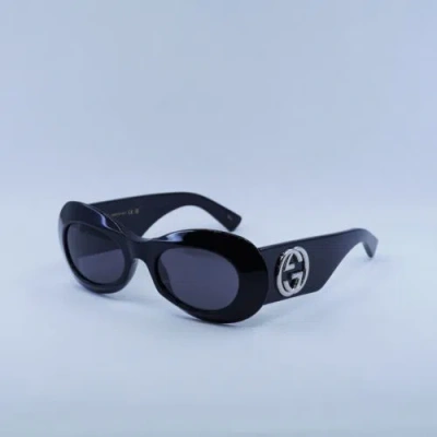 Pre-owned Gucci Gg1696s 001 Black/grey 51-20-140 Sunglasses In Gray