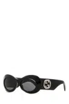 Gucci Black-black-grey Acetate Sunglasses
