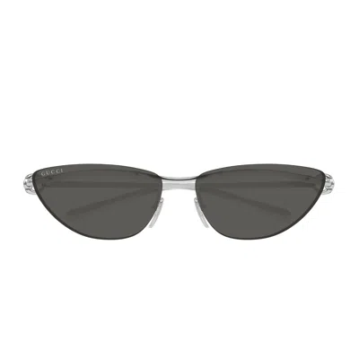 Gucci Horsebit Cat-eye Sunglasses In Silver
