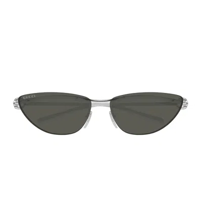 Gucci Horsebit Cat-eye Sunglasses In Silver