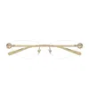 Gucci Gg1702o Linea Horsebit 002 Gold Trasparent Glasses In Gold