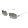 Gucci Gg1703s007 Silver Silver Brown In Metallic