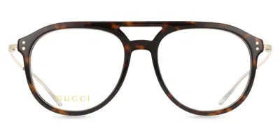 Gucci Gg1708o Men's Glasses, Tortoiseshell, Size 53 In Brown