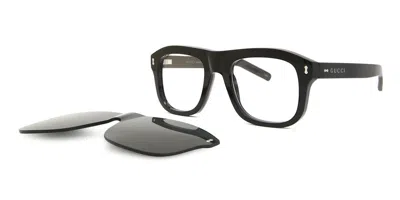 Gucci Gg1712s With Clip-on 001 Men's Glasses Black Size 52 - Free Lenses - Blue Light Block Available