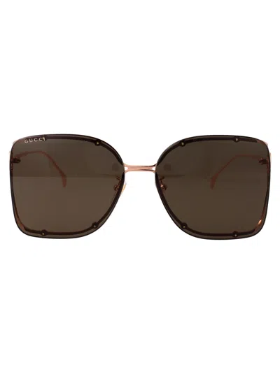 Gucci Gg1713sa Sunglasses In Gold-gold-brown