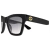 Gucci Gg1714s-001 Black-black-grey In Black