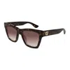 Gucci Cat-eye Gradient Plastic Sunglasses In Havana-havana-brown