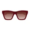 Gucci Gg1714s-003 Burgundy-burgundy-red In Rosso