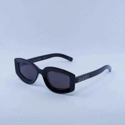 Pre-owned Gucci Gg1719s 001 Black/grey 51-23-145 Sunglasses Authentic In Gray