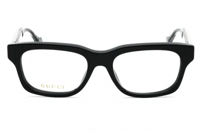 Gucci Gg1731o Eyeglasses In Black-crystal-transparent