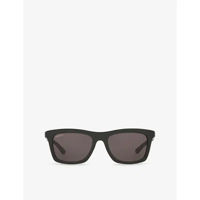 Gucci Womens Black Gg1735s Square-frame Acetate Sunglasses