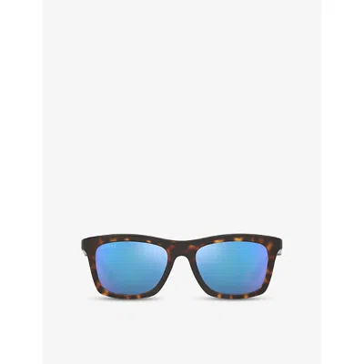 Gucci Womens Brown Gg1735s Square-frame Acetate Sunglasses